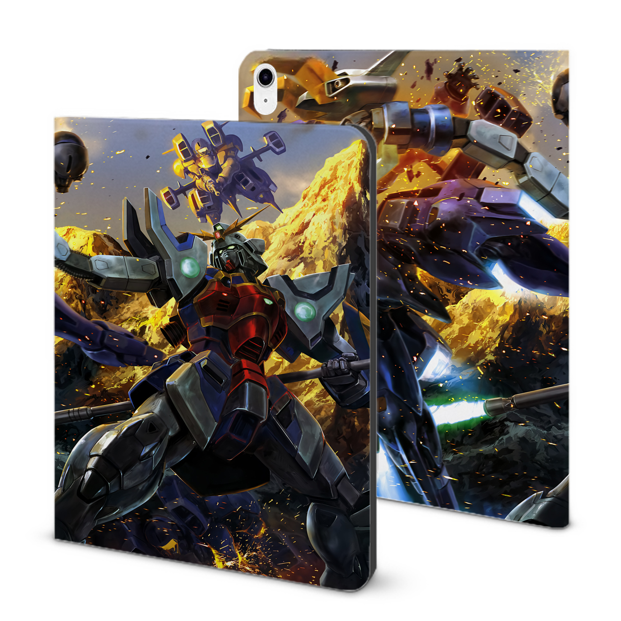 （画像用） 機動戦士ガンダム Mobile Suit Gundam IPad ケース ブック型 PUレザー TPU 耐衝撃 軽量 薄型 ペン収納なし 全面保護 IPad 各モデル対応